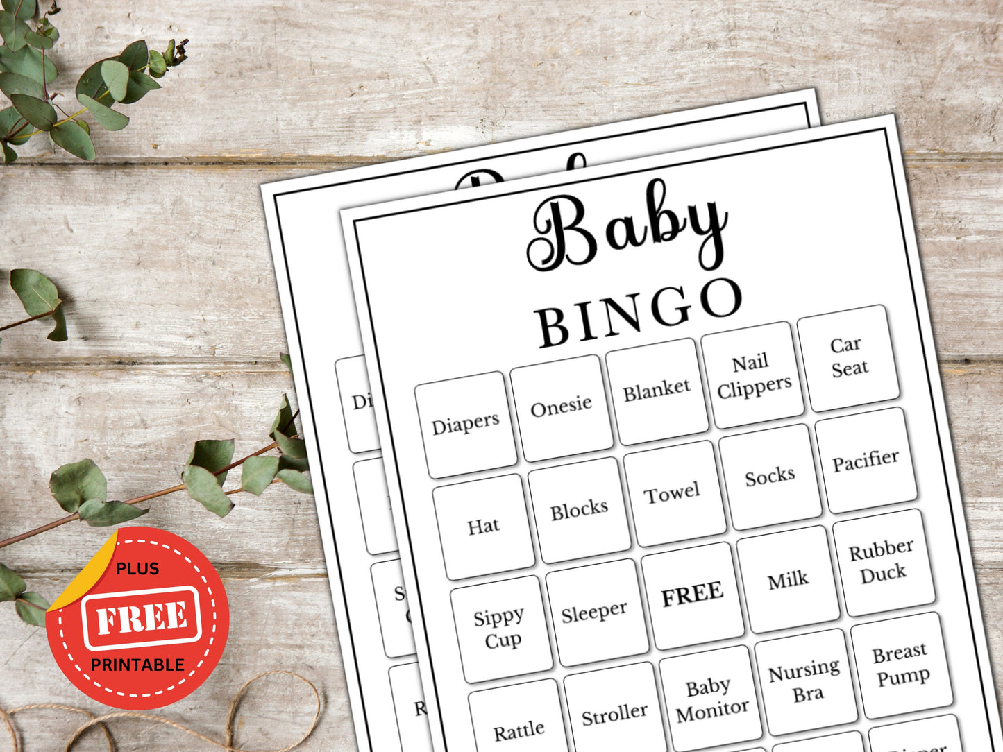 Baby Shower Bingo Game