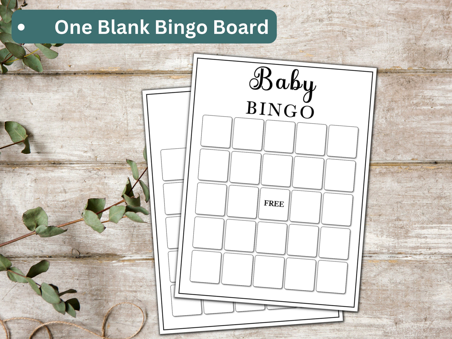 Baby Shower Bingo Game
