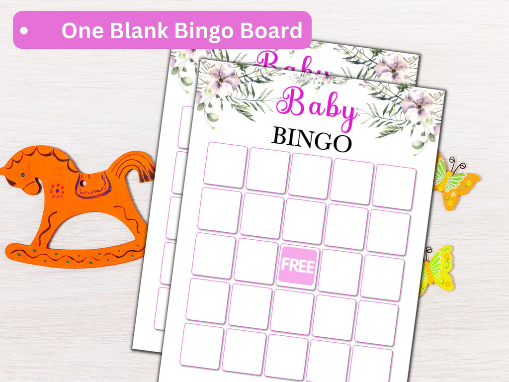 Baby Bingo Game - Pink Floral