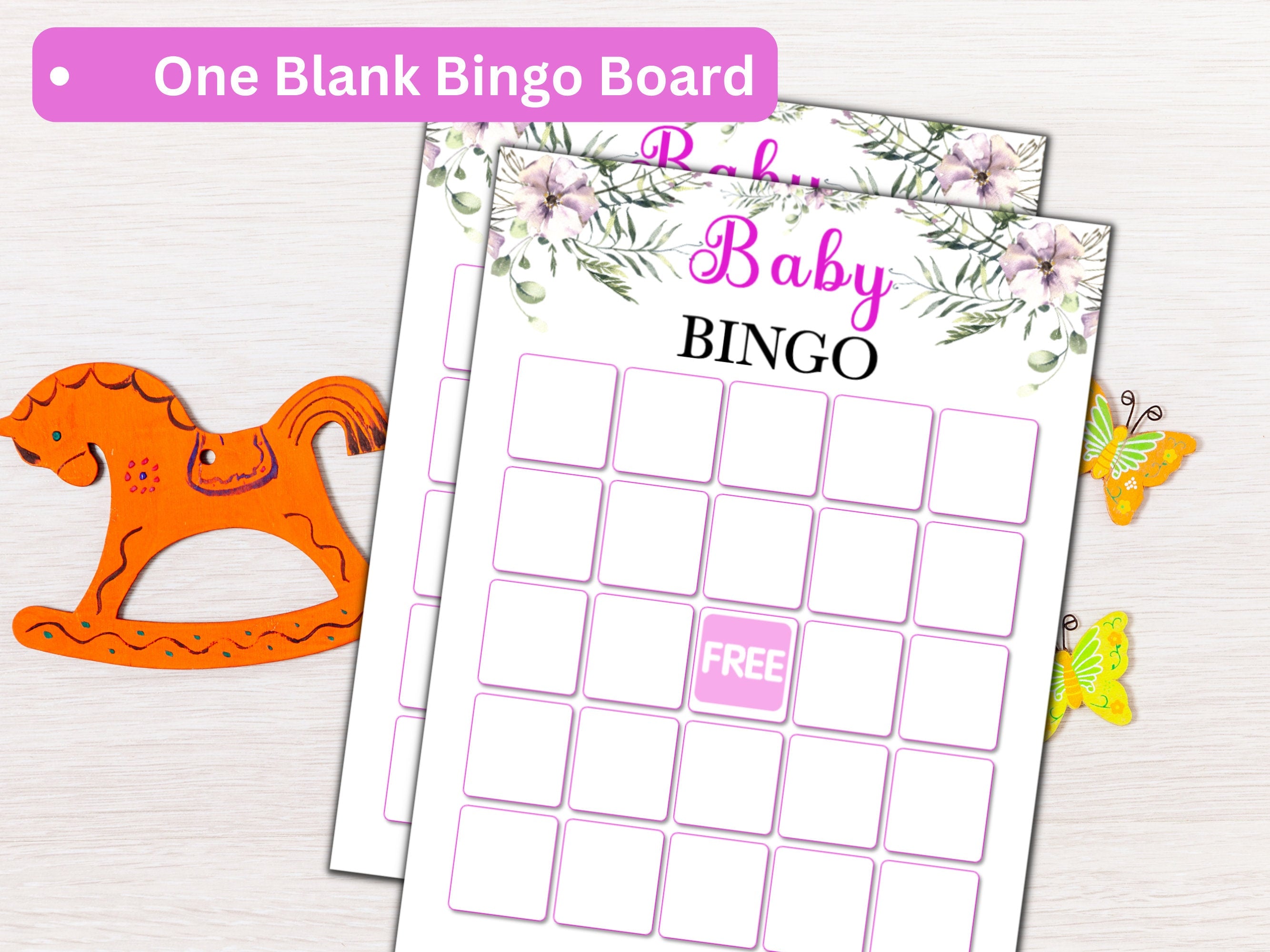 Baby Bingo Game - Pink Floral