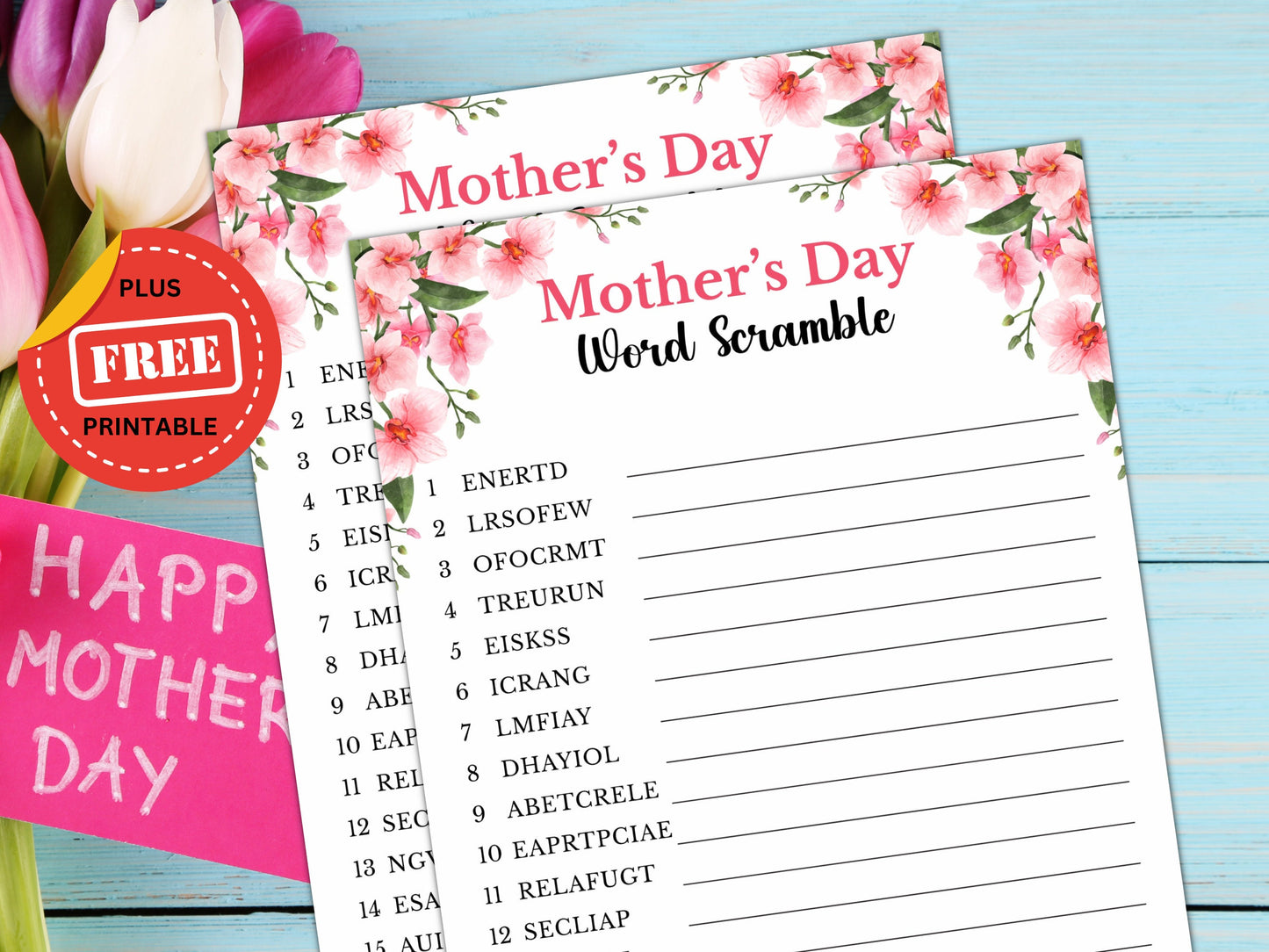 Mother's Day Word Scramble Game