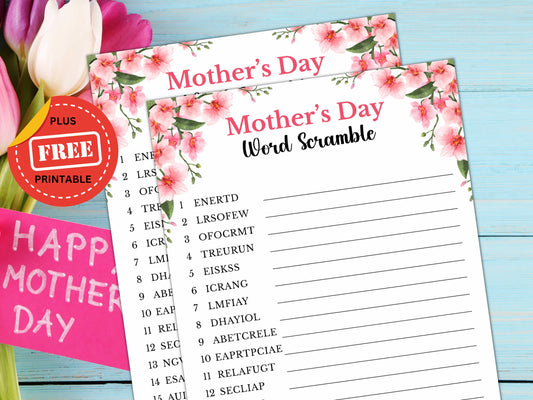 Mother's Day Word Scramble Game