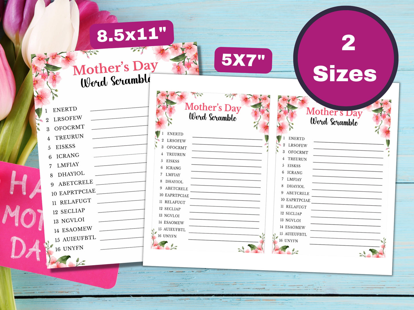 Mother's Day Word Scramble Game