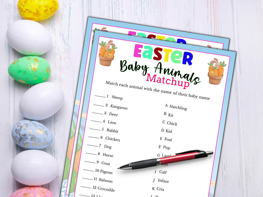 Baby Animal Matchup - Easter Game