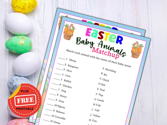 Baby Animal Matchup - Easter Game