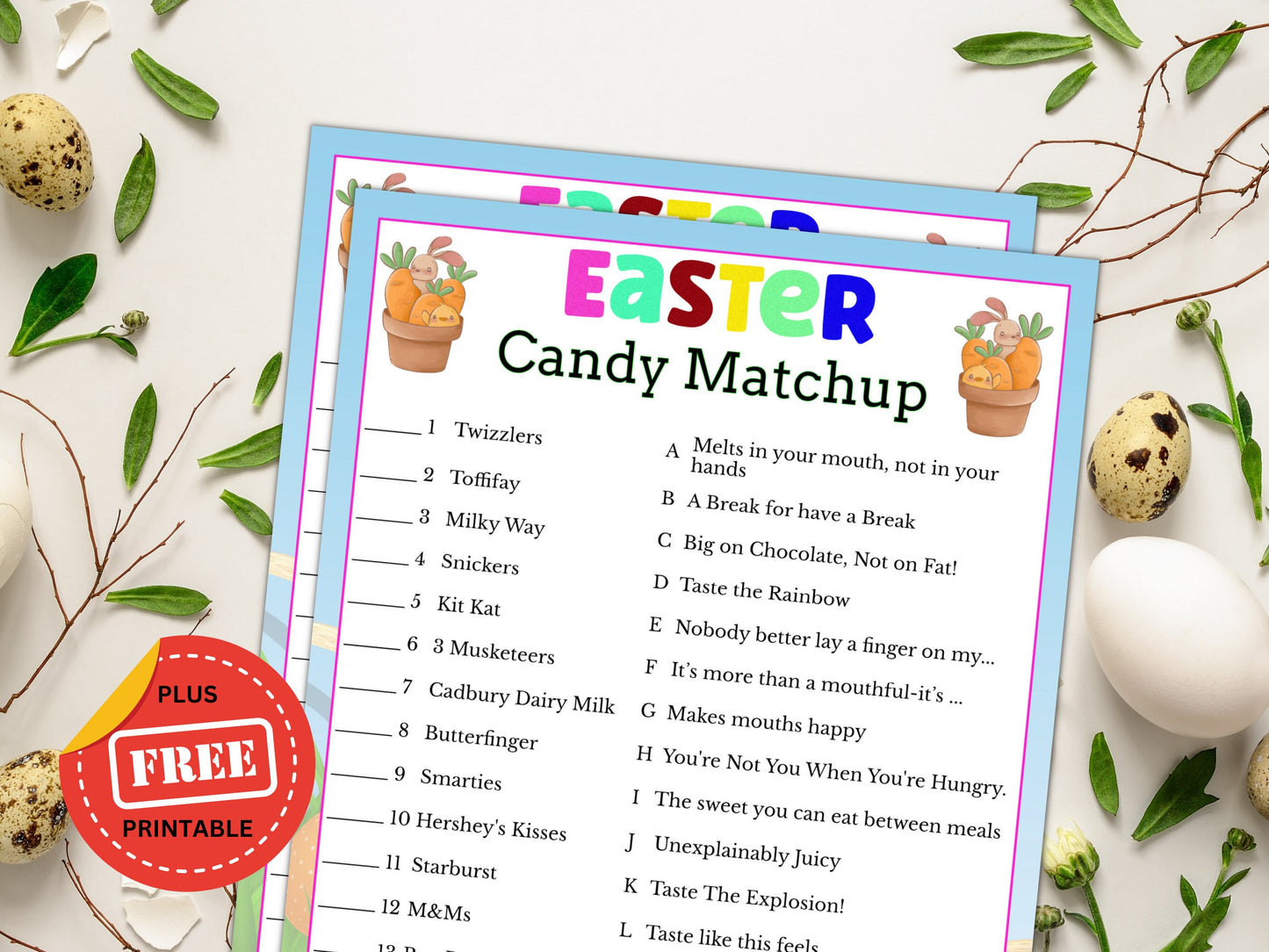 Easter Candy Matchup Game