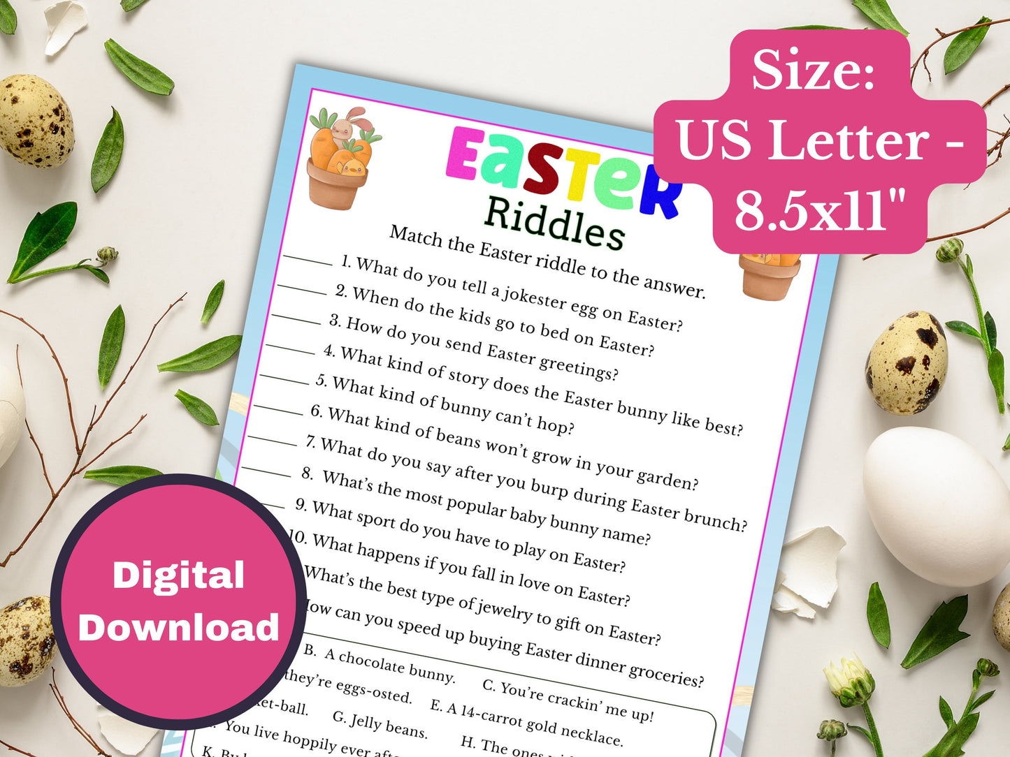 Easter Riddles Game