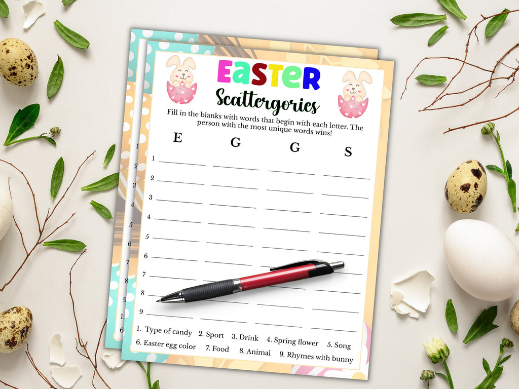Easter Scattergories Game
