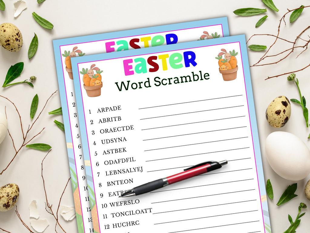 Easter Word Scramble Game