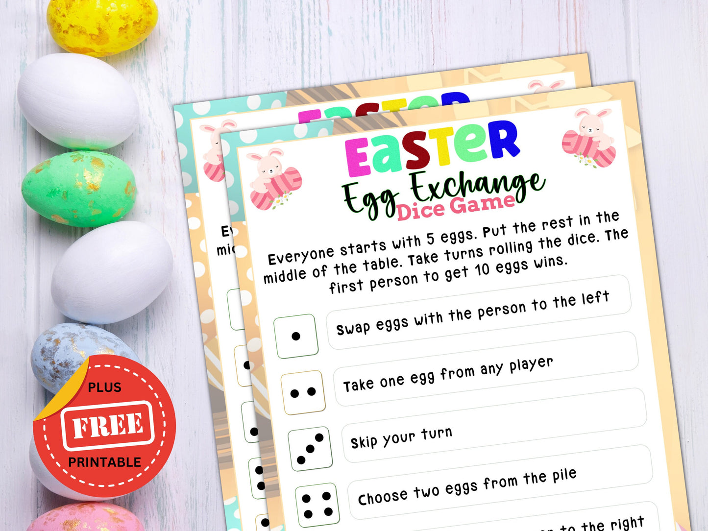 Easter Egg Exchange Dice Game