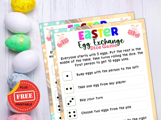 Easter Egg Exchange Dice Game