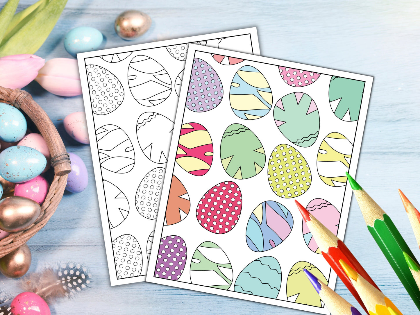 Easter Coloring Pages for Kids - 20 Pages