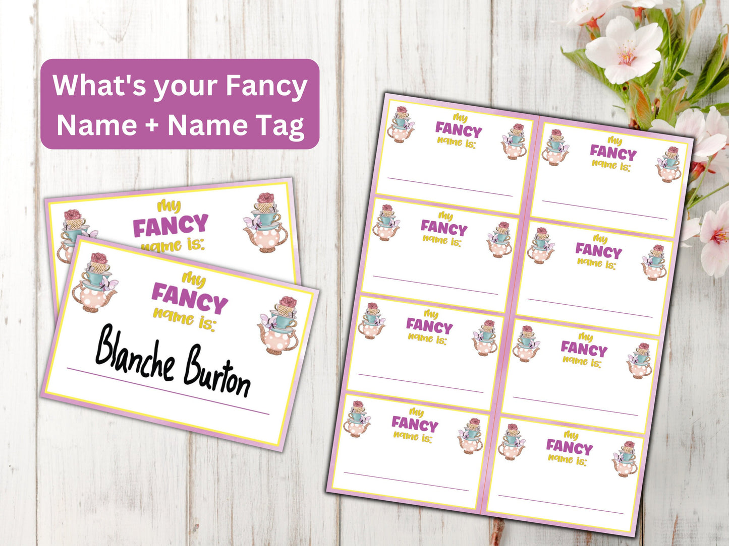 What's your Fancy Name Sign and Tags