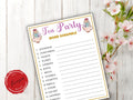 Tea Party Word Scramble Game
