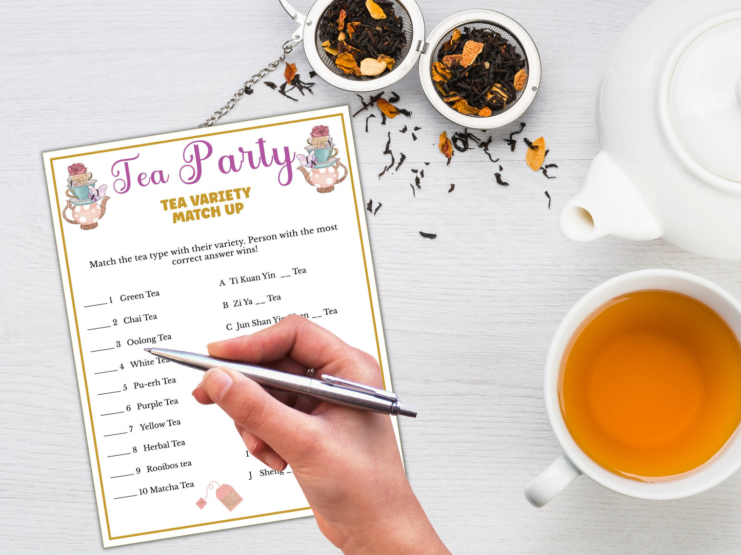 Tea Variety Matchup Game