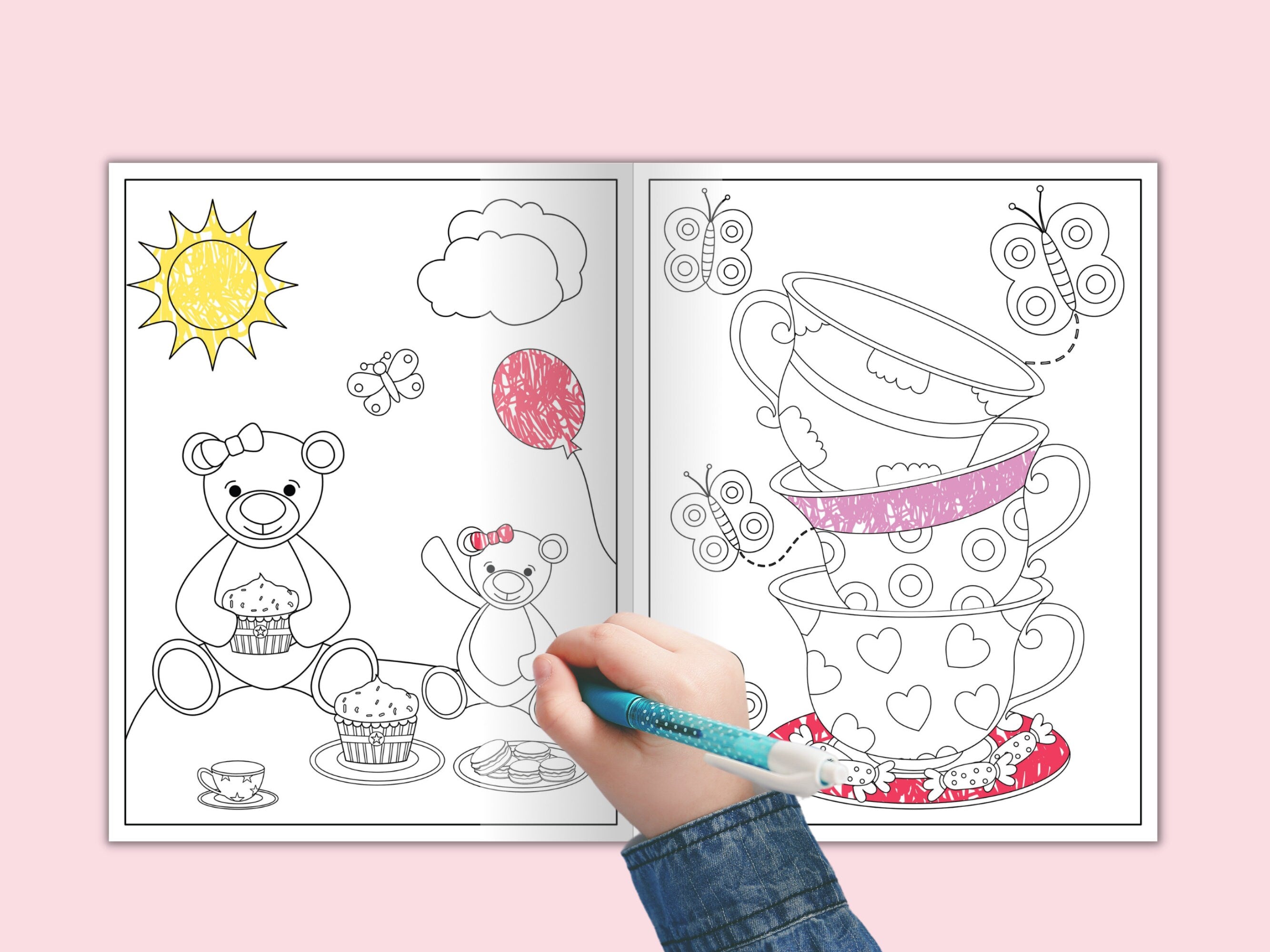 Tea Party Coloring Pages for Kids