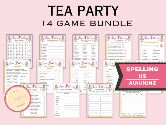 Tea Party Game Bundle  - (14 Games)