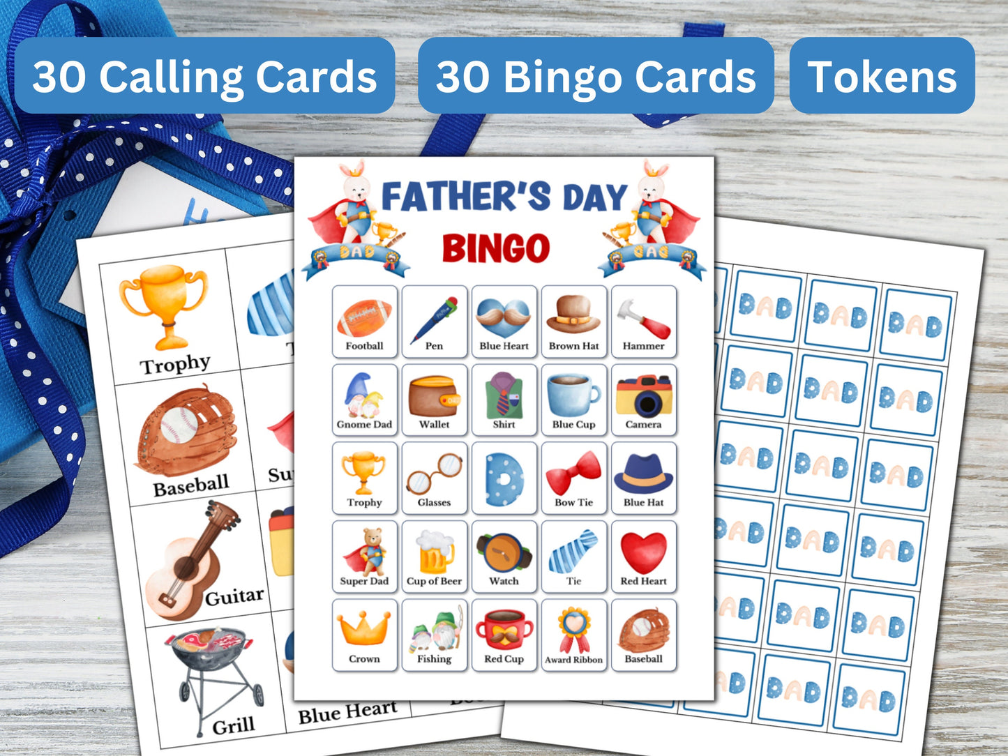 Father's Day Bingo - 30 Cards