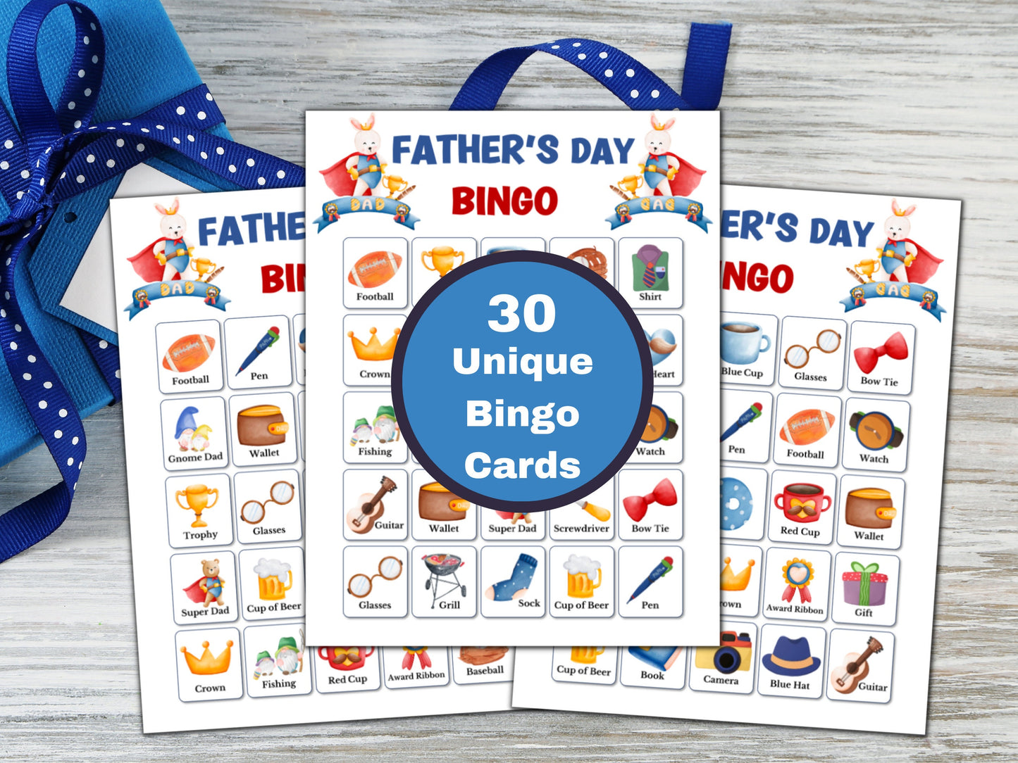 Father's Day Bingo - 30 Cards