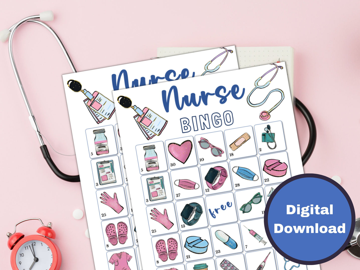 Nurse Bingo Game - 30 Cards