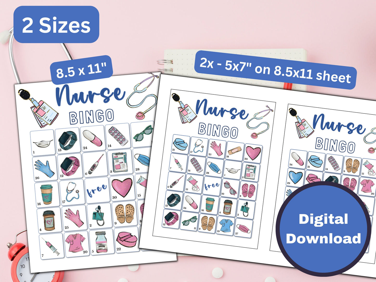 Nurse Bingo Game - 30 Cards