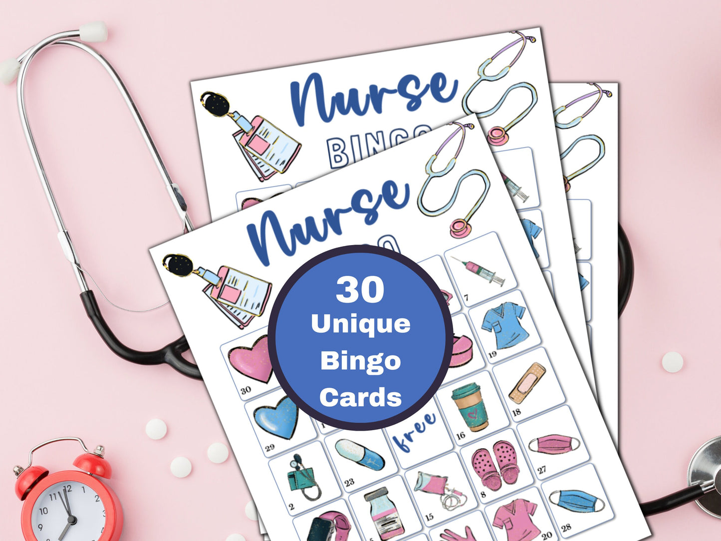 Nurse Bingo Game - 30 Cards