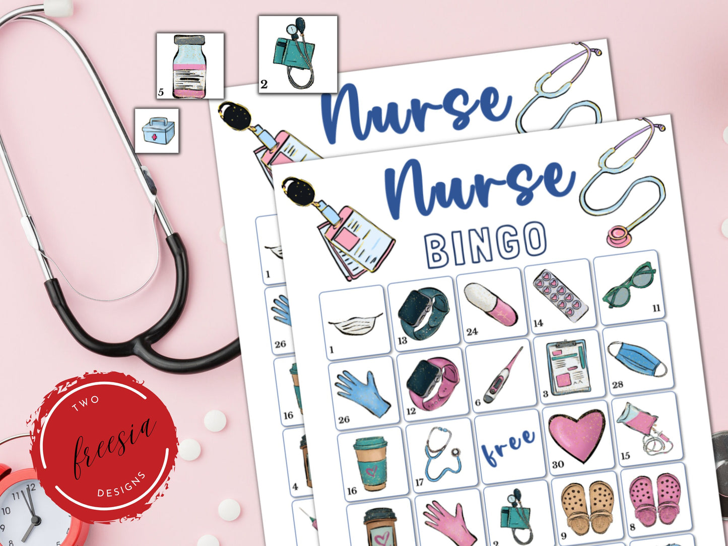 Nurse Bingo Game - 30 Cards