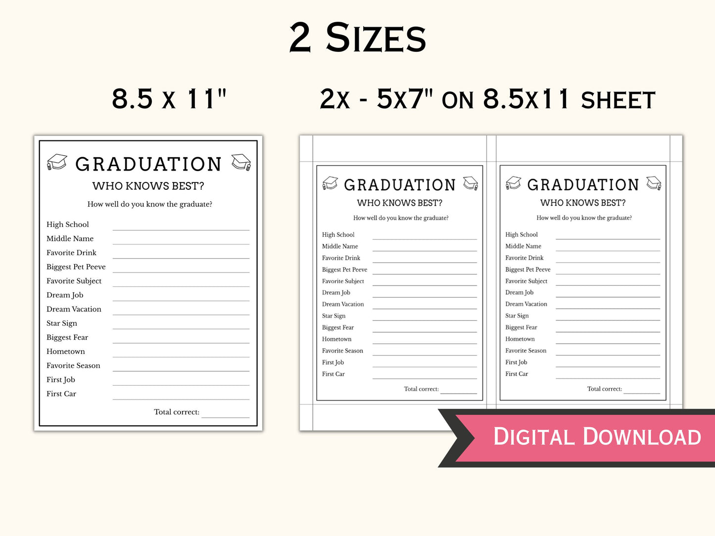 4 Printable Graduation Party Games