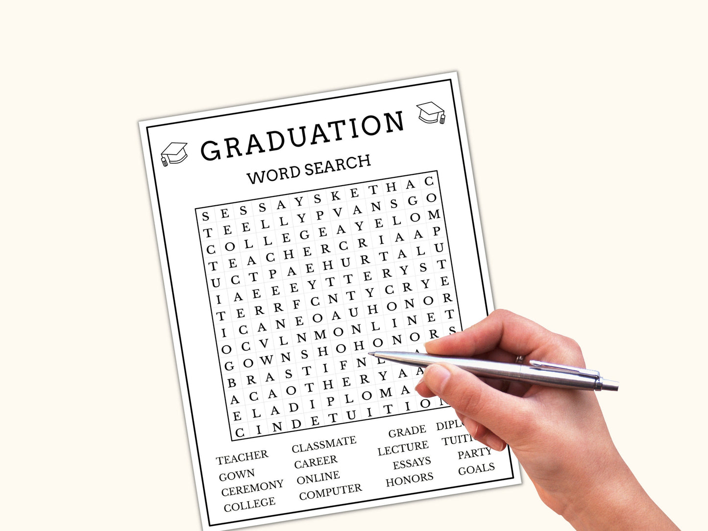 Graduation Party Games - 8 Printable Games