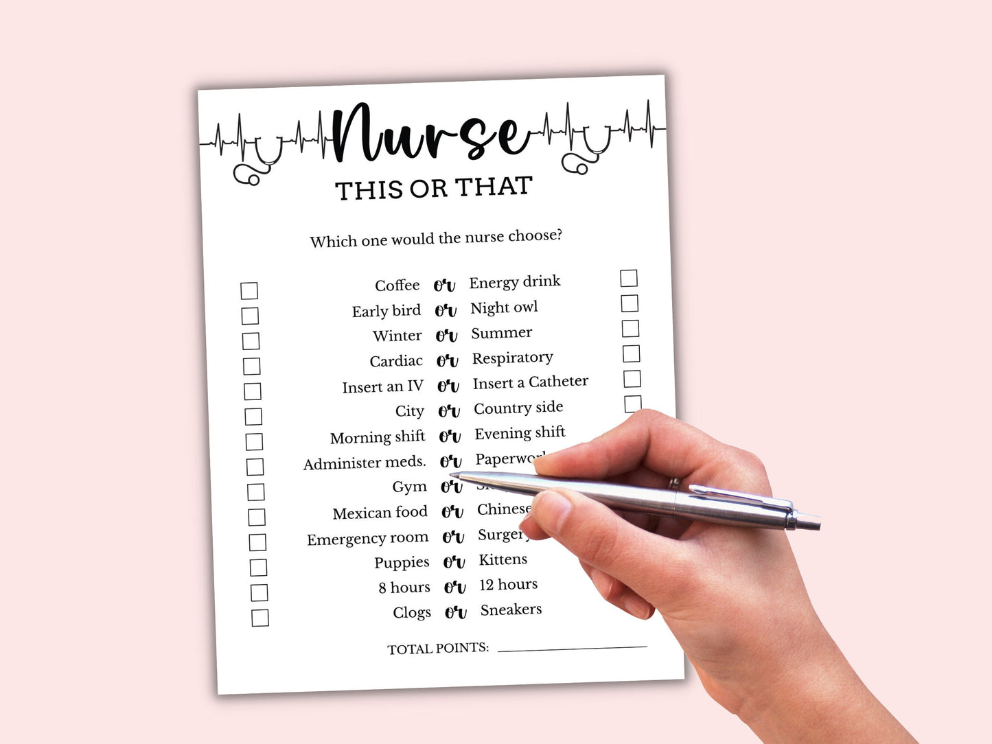 Printable Nurse Theme Party Games (12 Games)