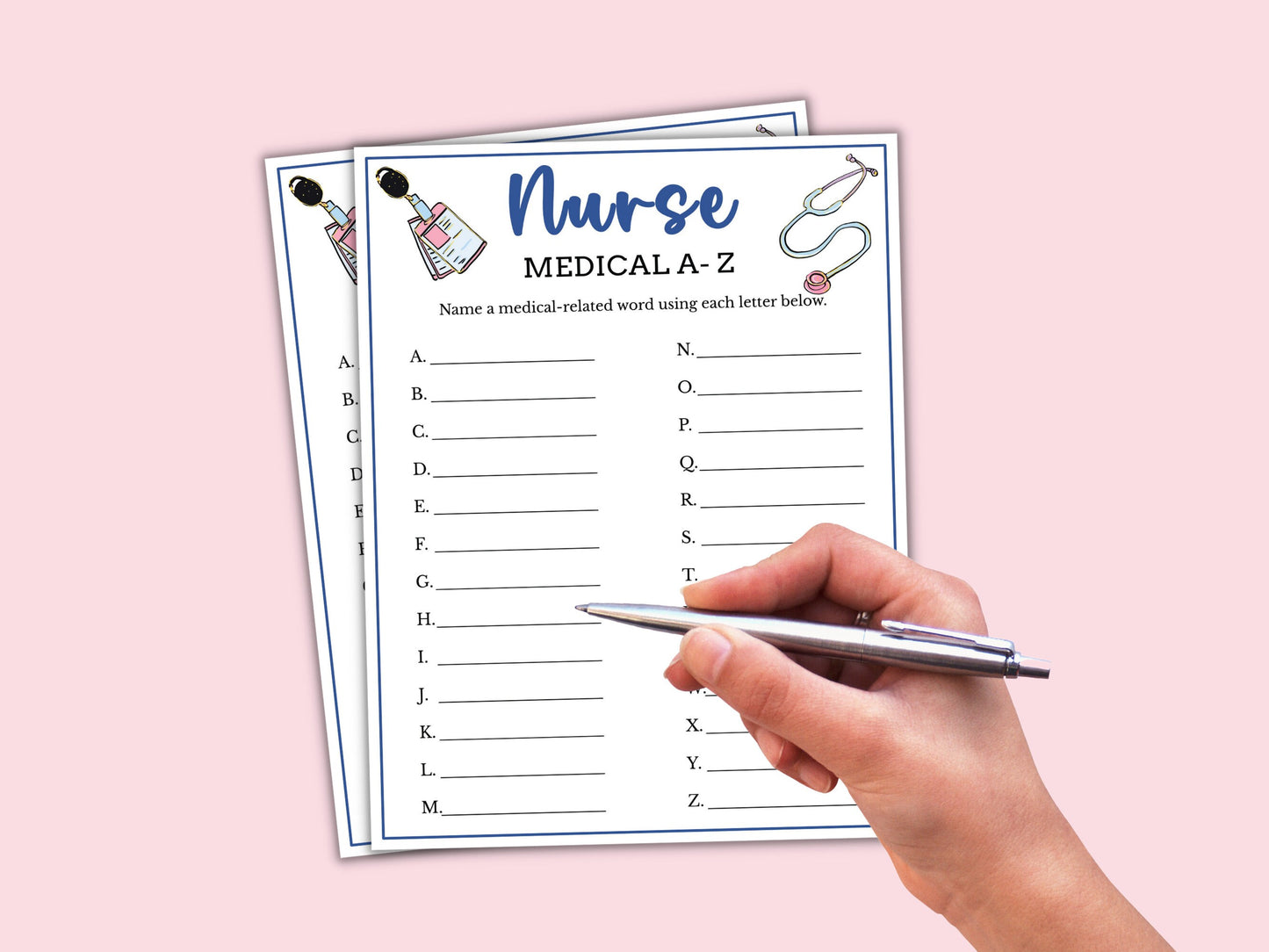 6 Printable Nurse Graduation Game Bundle