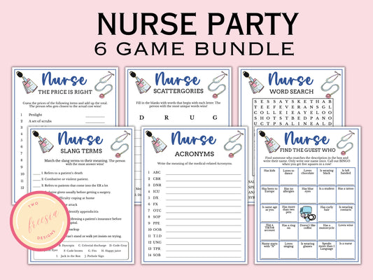 Nurse-Themed Party Games - 6 Printable Game