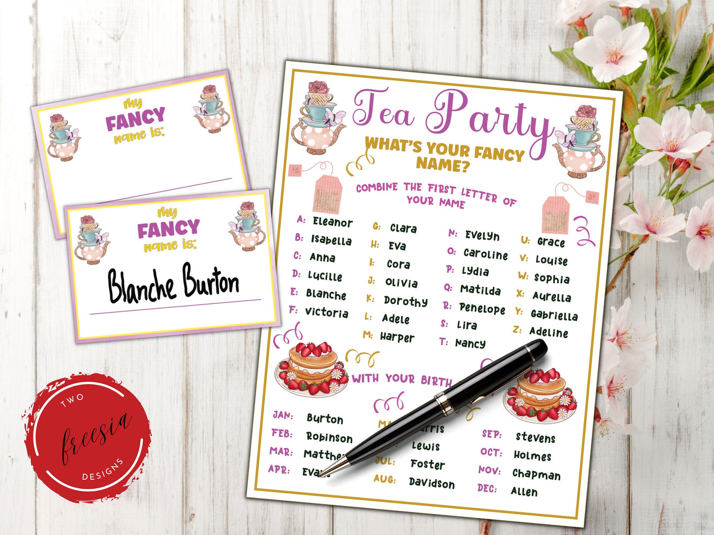 What's your Fancy Name Sign and Tags