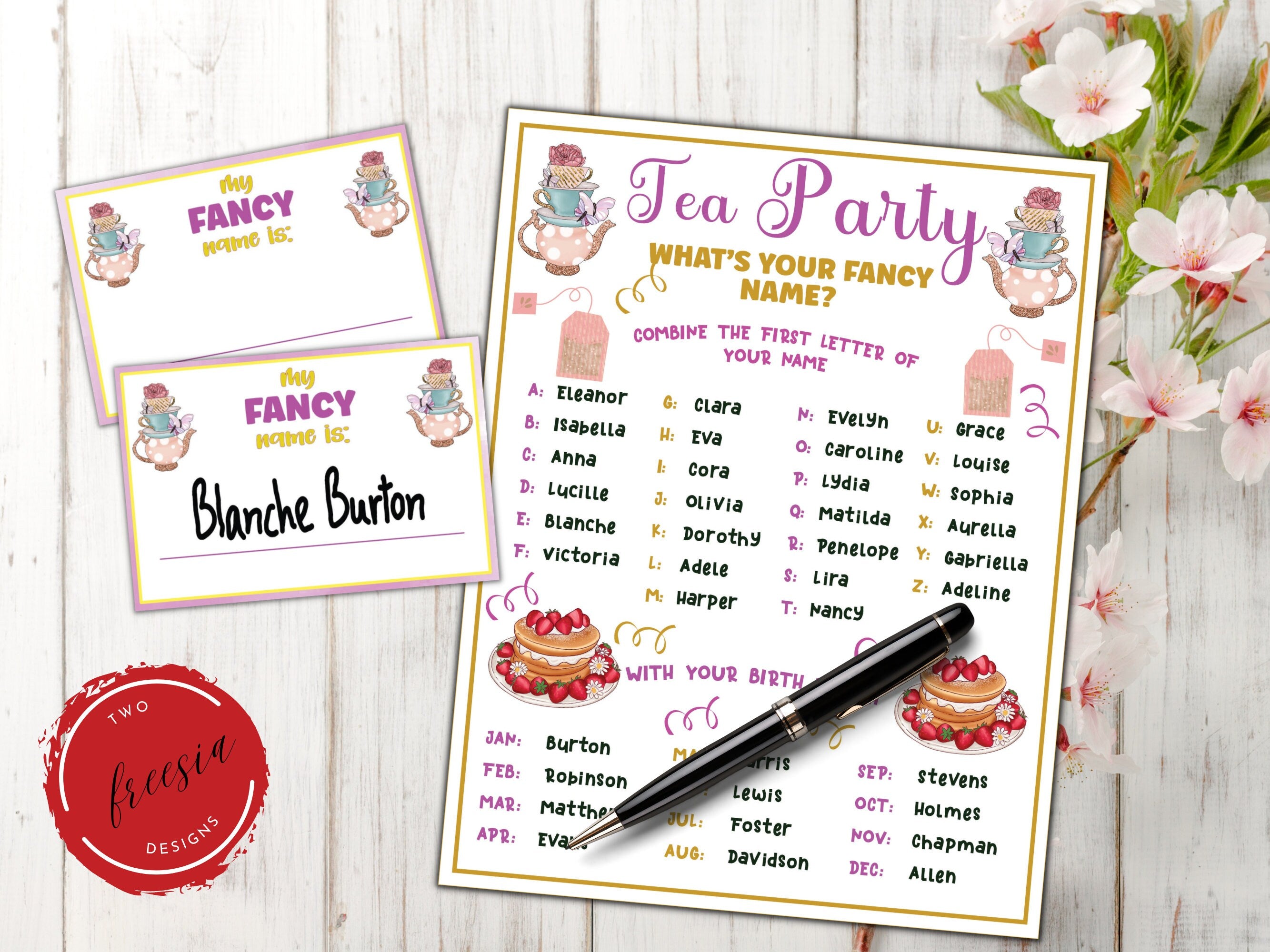 What's your Fancy Name Sign and Tags