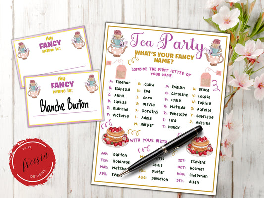 What's your Fancy Name Sign and Tags