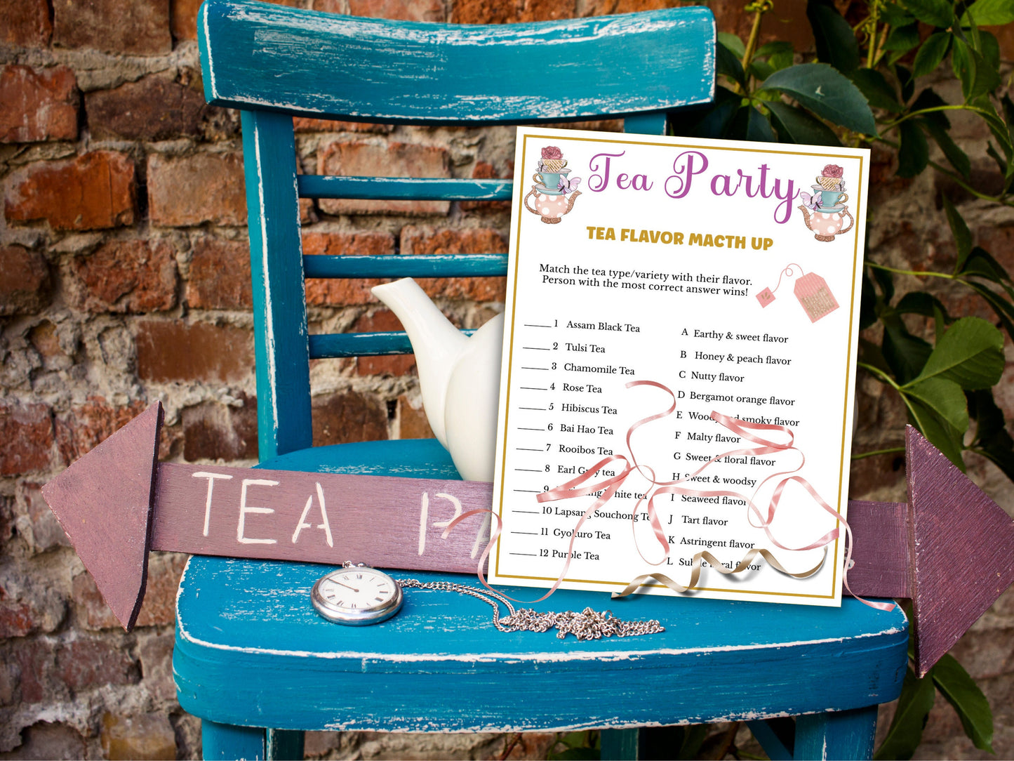 Tea Flavor Matchup Game