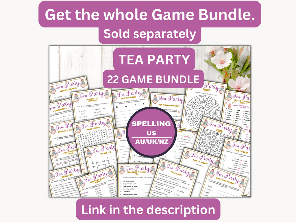 Find the Guest Bingo - Tea Party Game