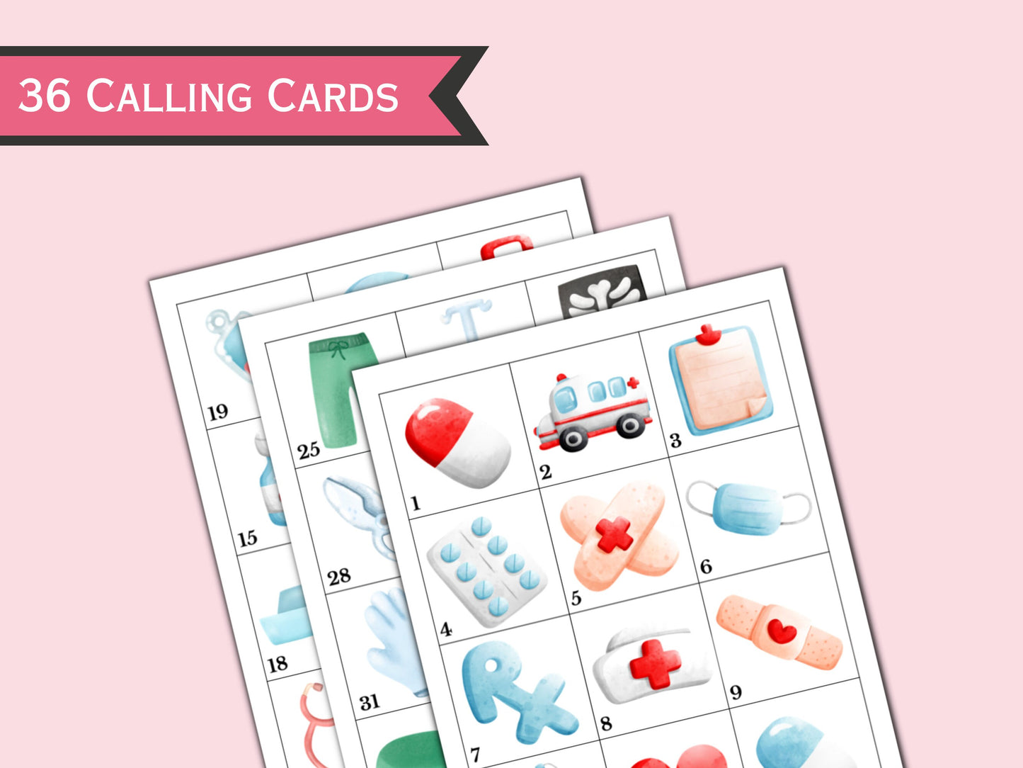Medical Bingo Game - 30 Cards