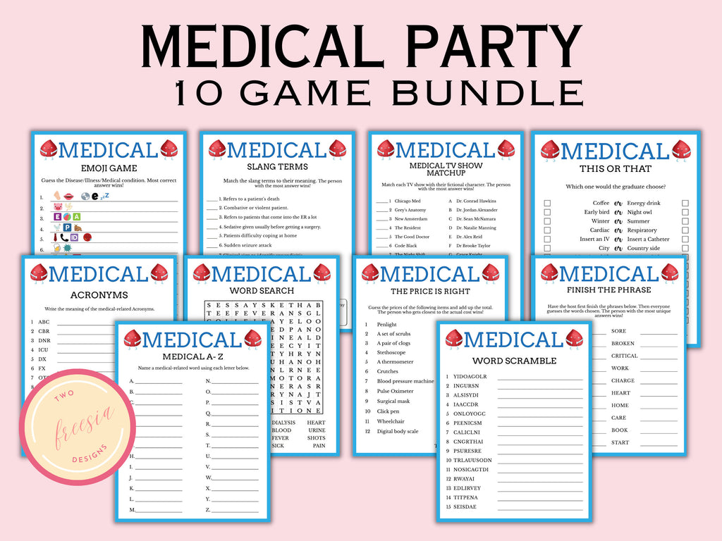 Medical Party Games - 10 Games