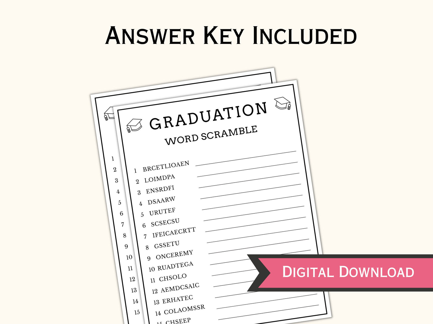 Printable Graduation Party Games Bundle (14 Games)