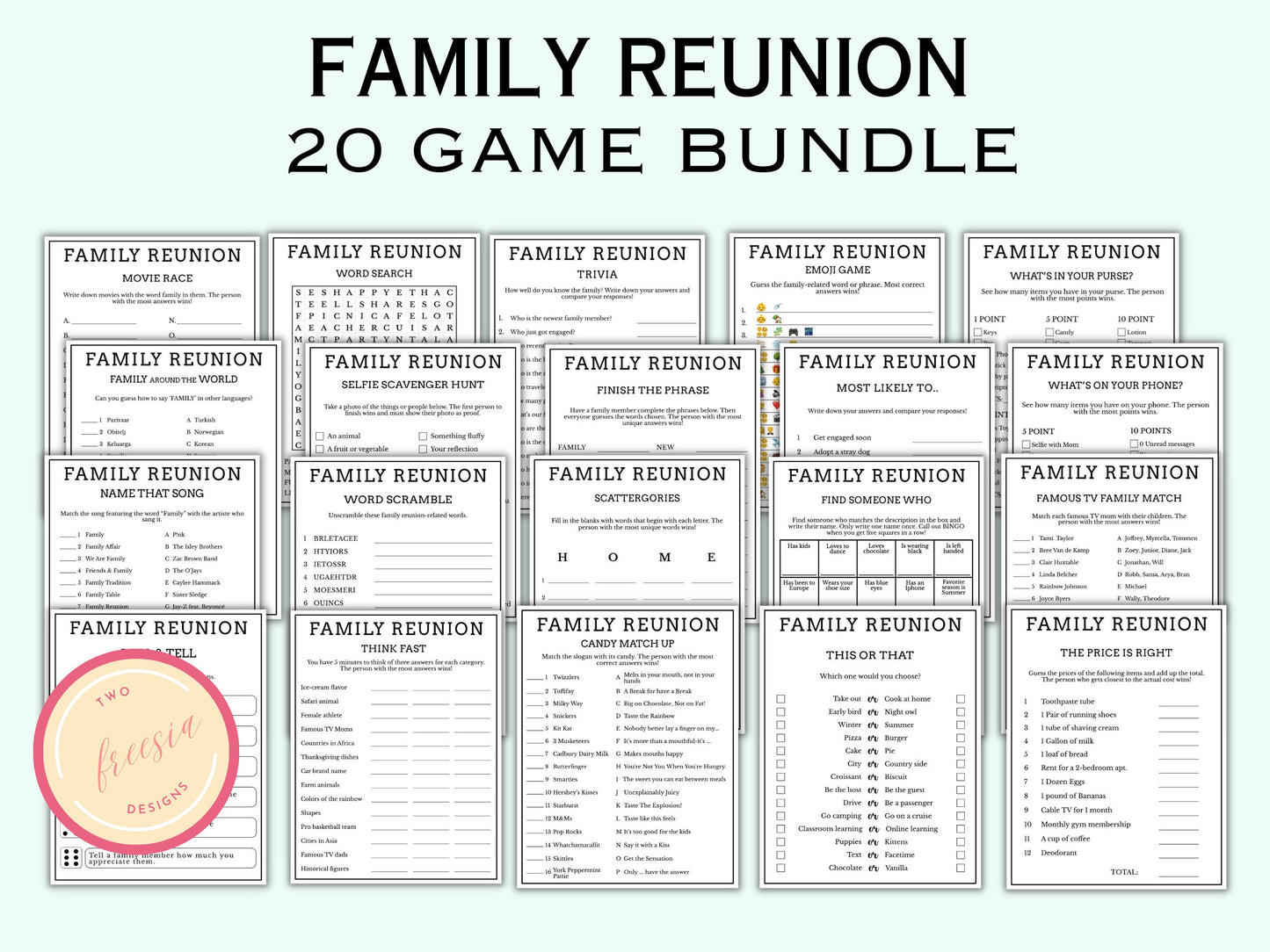 Family Reunion Game Bundle  - 20 Games