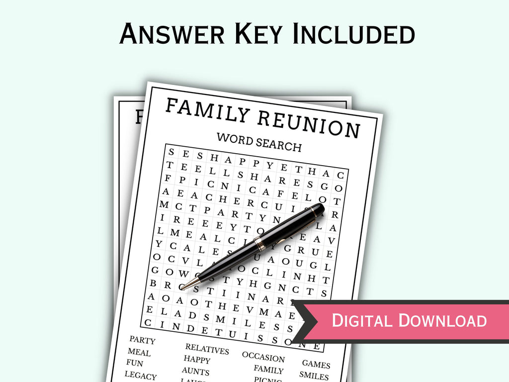 Family Reunion Party Games - 10 Games