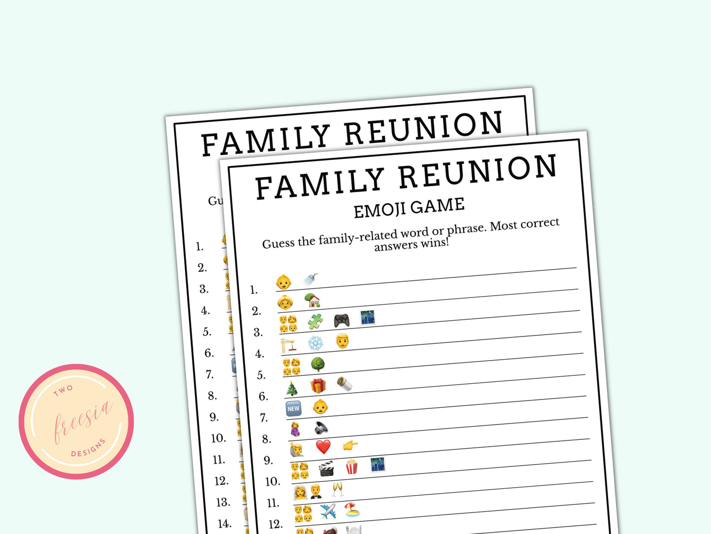 Family Reunion Emoji Game