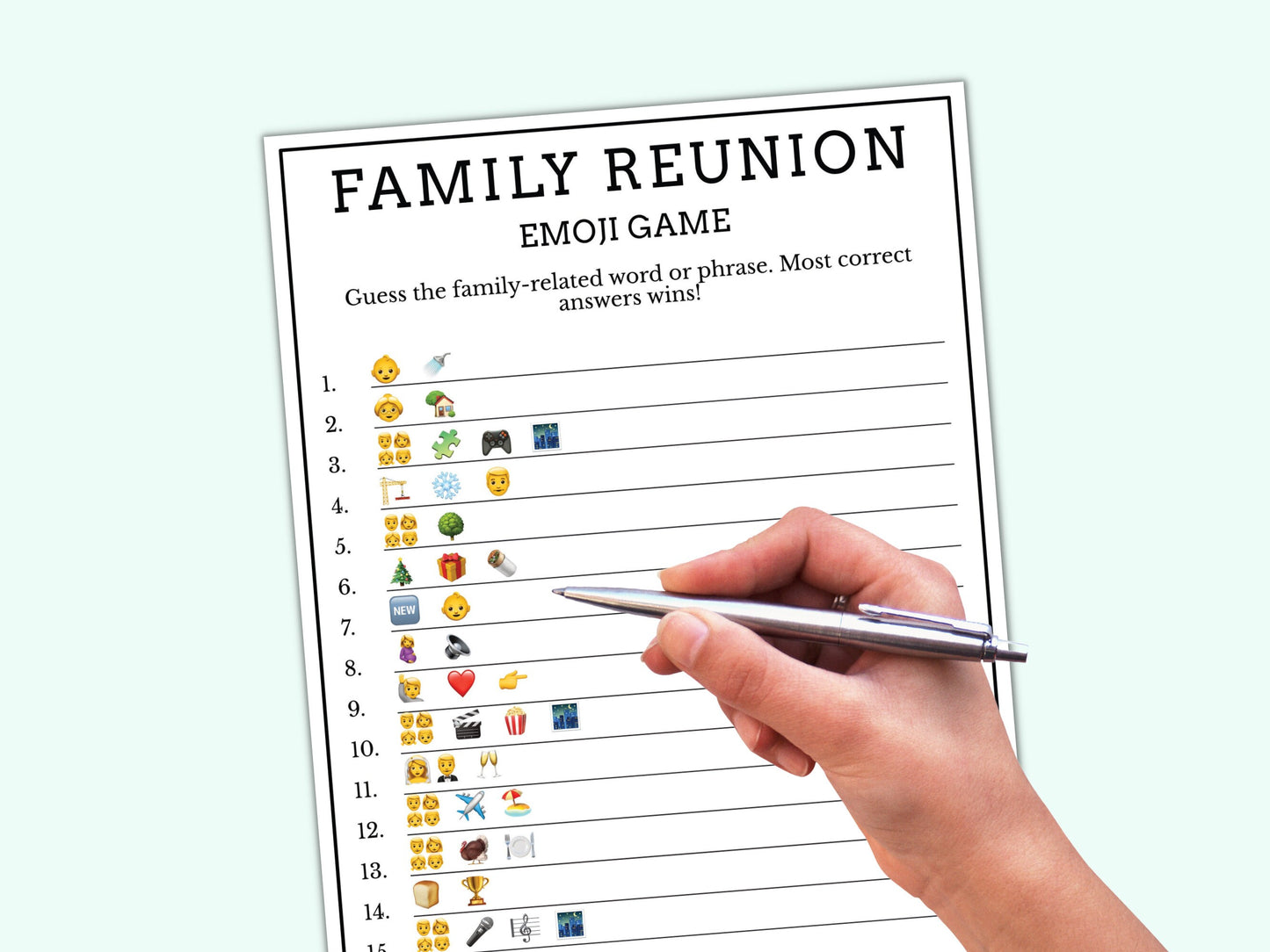 Family Reunion Emoji Game