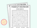 Family Reunion Word Search Game