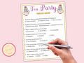 Tea Party Trivia Game