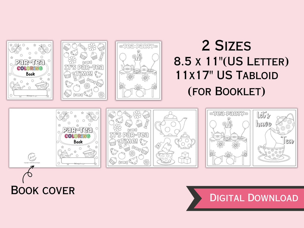 Tea Party Coloring Pages for Kids