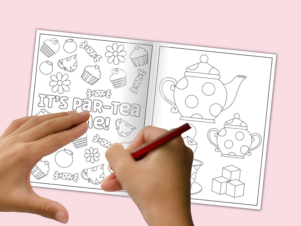 Tea Party Coloring Pages for Kids
