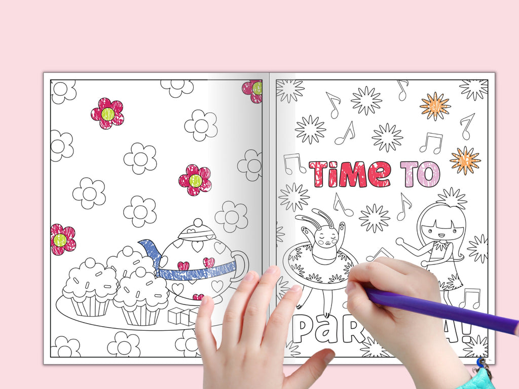 Tea Party Coloring Pages for Kids