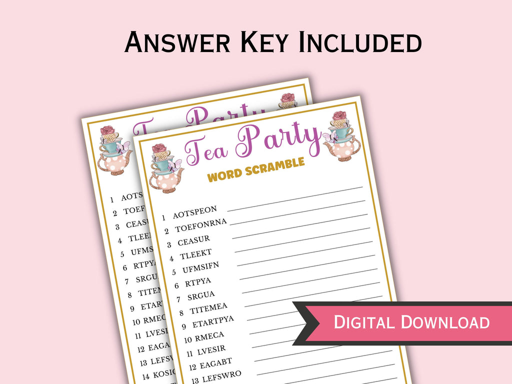 Tea Party Game Bundle for Kids & Adults - 22 Games